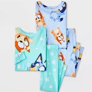 NWT BLUEY Pajama Set 4 Piece Bundle 3T